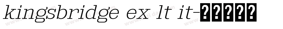 kingsbridge ex lt it字体转换
